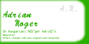 adrian moger business card